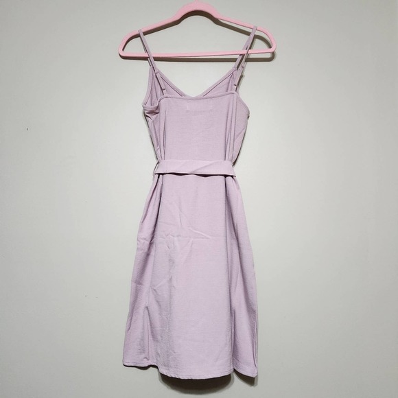 ELIZABETH CROSBY Anthropologie NWT Pink Emma Dress Tie Waist Large #0242-3 - Picture 3 of 9